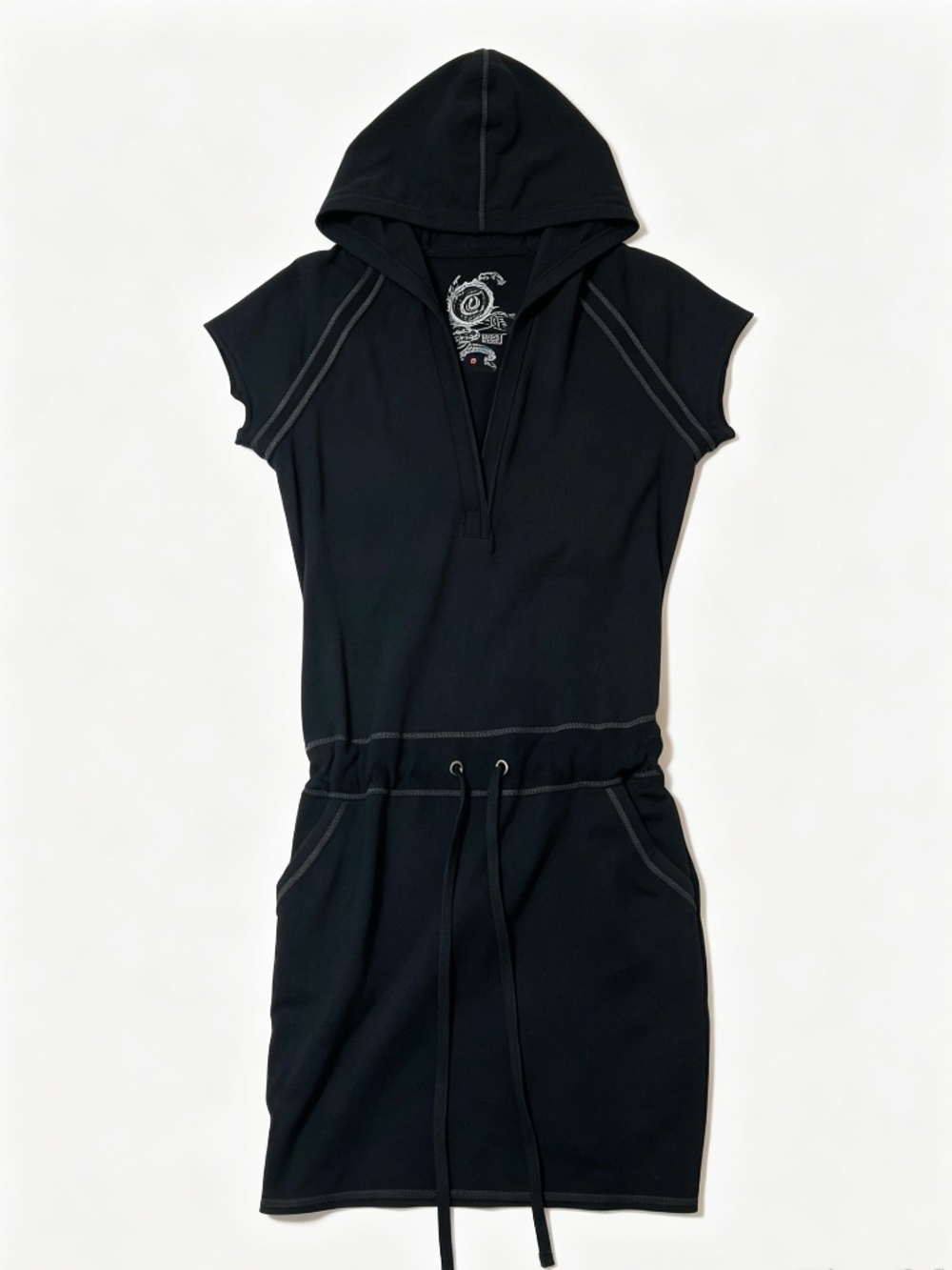 Vintage Gap 1969 Y2K Hooded Sport Mini Dress | Size S
